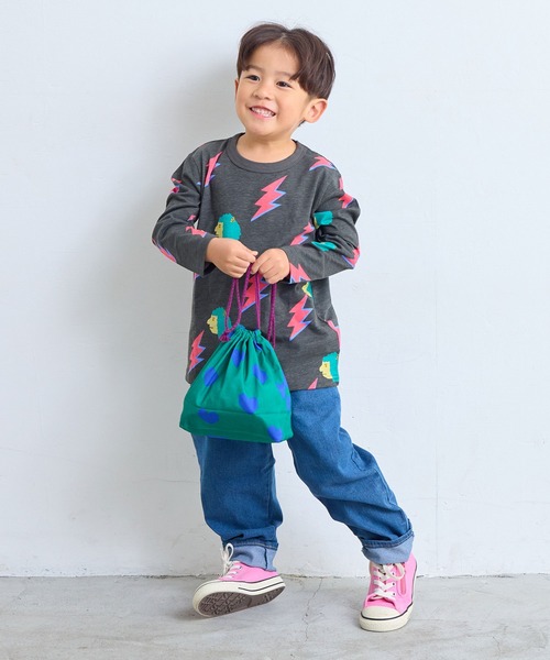 MARKEY'S（マーキーズ）の「26年春夏新作/ソウガラナガソデＴシャツ（Tシャツ/カットソー・キッズ・グリーン系その他/チャコール/ブルー系その他/ベージュ系その他/ホワイト系その他/マルチ/イエロー系その他/ピンク系その他/アイボリー/ブラック系その他・70/80/90/95/100/110/120/130/140/150）」の11枚目の写真