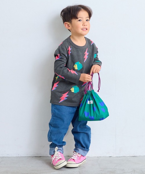 MARKEY'S（マーキーズ）の「26年春夏新作/ソウガラナガソデＴシャツ（Tシャツ/カットソー・キッズ・グリーン系その他/チャコール/ブルー系その他/ベージュ系その他/ホワイト系その他/マルチ/イエロー系その他/ピンク系その他/アイボリー/ブラック系その他・70/80/90/95/100/110/120/130/140/150）」の12枚目の写真