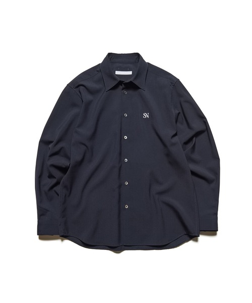 SOPHNET.(ソフネット)の「HIGH-TWIST REGULAR-FIT SHIRT(シャツ/ブラウス・メンズ・オフホワイト/ネイビー・2/3/4/5/1)」の1枚目の写真