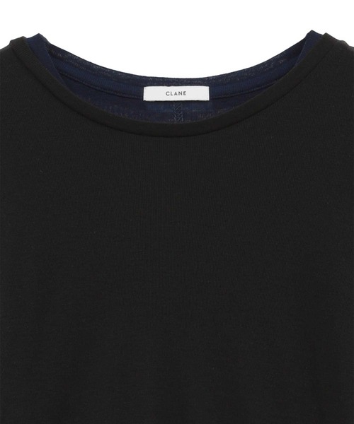 CLANE（クラネ）の「【CLANE/クラネ】SHEER LAYERED CUT TOPS/シアーレイヤードカットトップス（Tシャツ/カットソー・レディース・マルチ/ブラック/ベージュ・1）」の15枚目の写真