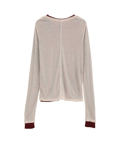 CLANE（クラネ）の「【CLANE/クラネ】SHEER LAYERED CUT TOPS/シアーレイヤードカットトップス（Tシャツ/カットソー・レディース・マルチ/ブラック/ベージュ・1）」の20枚目の写真