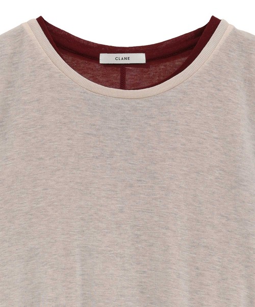 CLANE/クラネ】SHEER LAYERED CUT TOPS/シアーレイヤードカット