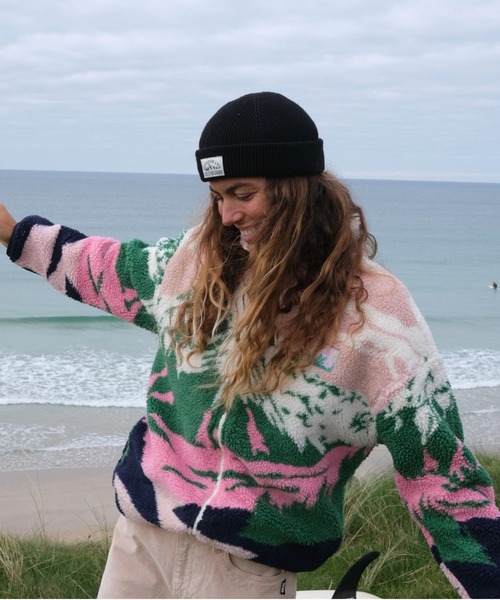 PICTURE/ピクチャー】NYSS ZIP FLEECE モコモコ フリース 総柄