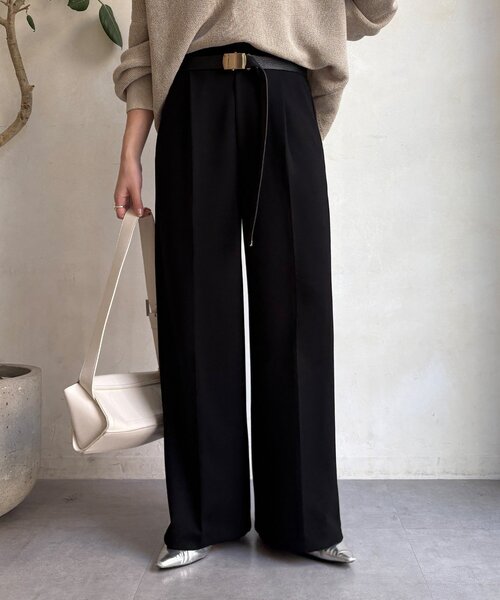 DouDou（ドゥドゥ）の「センタープレスダンボールパンツ（その他パンツ・レディース・ブラック/グレー・36/38）」の8枚目の写真