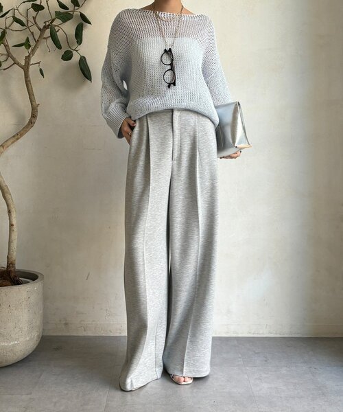 DouDou（ドゥドゥ）の「センタープレスダンボールパンツ（その他パンツ・レディース・ブラック/グレー・36/38）」の15枚目の写真