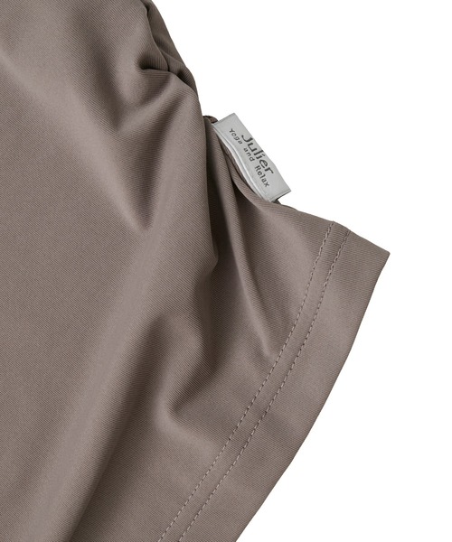 Julier Yoga and Relax（ジュリエヨガアンドリラックス）の「Julier (定番)Ecocoフレンチスリーブトップス（Tシャツ/カットソー・レディース・ホワイト/ライトカーキ/グレイッシュベージュ/ブラック・0/1）」の10枚目の写真