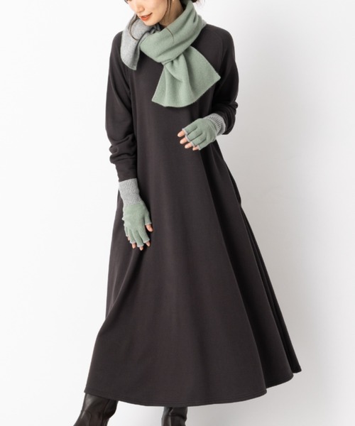 aunt lily（アントリリー）の「ふんわりカシミヤ100％ リバーシブルマフラー ボルドー ラベンダー カーキ グレー 軽い シンプル 差し色 プレゼント（マフラー・レディース・ボルドー/カーキ・FREE）」の7枚目の写真