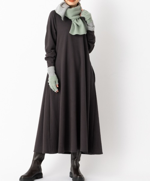 aunt lily（アントリリー）の「ふんわりカシミヤ100％ リバーシブルマフラー ボルドー ラベンダー カーキ グレー 軽い シンプル 差し色 プレゼント（マフラー・レディース・ボルドー/カーキ・FREE）」の8枚目の写真