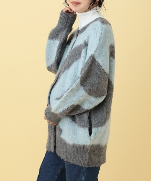 LEPSIM（レプシィム）の「【産前・産後対応】マタニティ／2WAYニュアンス柄カーディガン　632318（マタニティウェア/グッズ・レディース・グレー/ベージュ・FREE）」の6枚目の写真