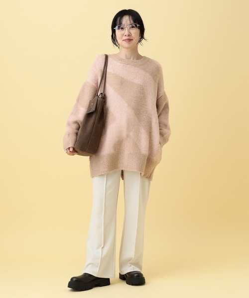 LEPSIM（レプシィム）の「【産前・産後対応】マタニティ／2WAYニュアンス柄カーディガン　632318（マタニティウェア/グッズ・レディース・グレー/ベージュ・FREE）」の14枚目の写真