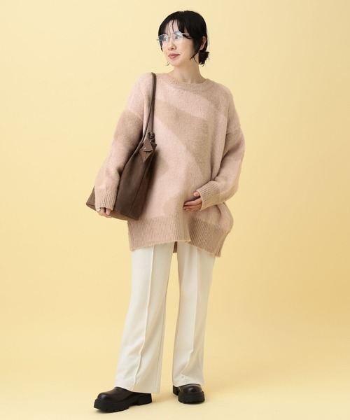 LEPSIM（レプシィム）の「【産前・産後対応】マタニティ／2WAYニュアンス柄カーディガン　632318（マタニティウェア/グッズ・レディース・グレー/ベージュ・FREE）」の15枚目の写真