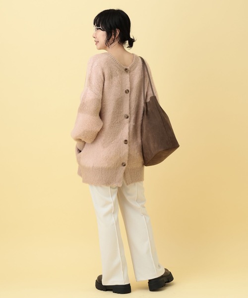 LEPSIM（レプシィム）の「【産前・産後対応】マタニティ／2WAYニュアンス柄カーディガン　632318（マタニティウェア/グッズ・レディース・グレー/ベージュ・FREE）」の17枚目の写真