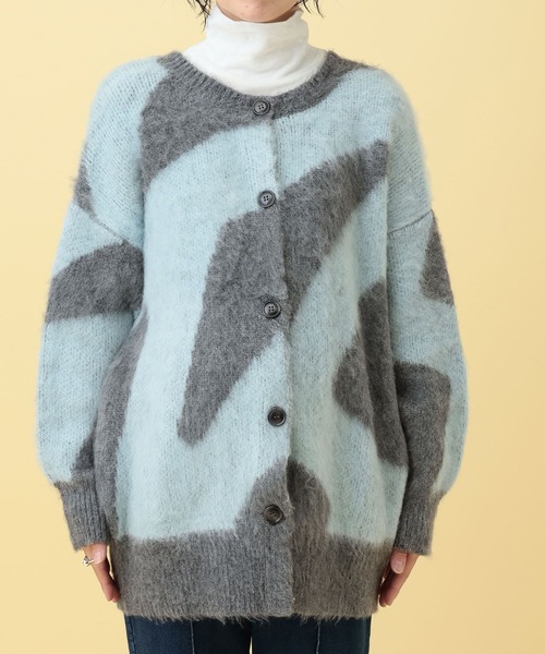 LEPSIM（レプシィム）の「【産前・産後対応】マタニティ／2WAYニュアンス柄カーディガン　632318（マタニティウェア/グッズ・レディース・グレー/ベージュ・FREE）」の18枚目の写真