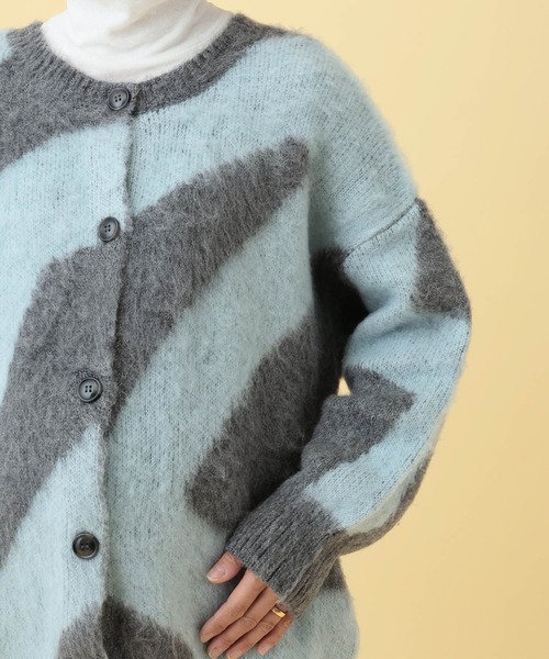 LEPSIM（レプシィム）の「【産前・産後対応】マタニティ／2WAYニュアンス柄カーディガン　632318（マタニティウェア/グッズ・レディース・グレー/ベージュ・FREE）」の22枚目の写真