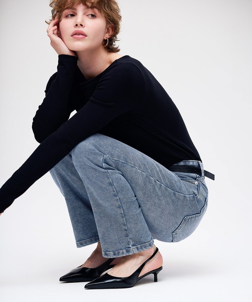 coca（coca）（コカ）の「ムーヴデニムスリムパンツ（デニムパンツ・レディース・ライトブルー/ブルー・L/M/S）」の9枚目の写真