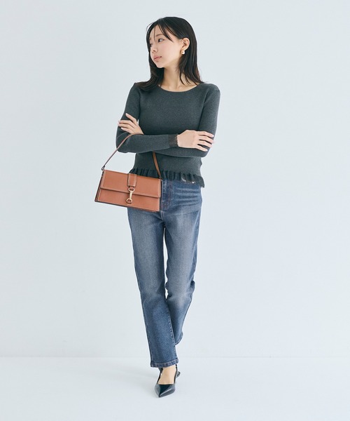 coca（coca）（コカ）の「ムーヴデニムスリムパンツ（デニムパンツ・レディース・ライトブルー/ブルー・L/M/S）」の13枚目の写真