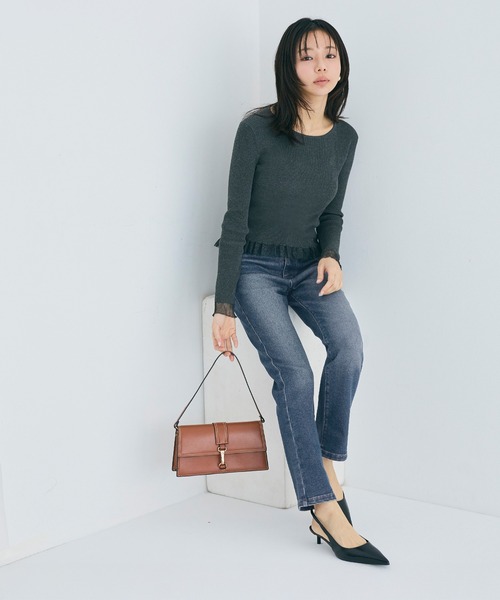 coca（coca）（コカ）の「ムーヴデニムスリムパンツ（デニムパンツ・レディース・ライトブルー/ブルー・L/M/S）」の15枚目の写真