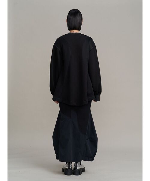 UN3D.（アンスリード）の「PANEL DOUBLE FACE MESH TOP / パネルダブルフェイスメッシュトップ（Tシャツ/カットソー・レディース・ホワイト/グレー/ブラック・36/38）」の19枚目の写真