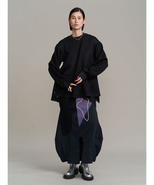 UN3D.（アンスリード）の「PANEL DOUBLE FACE MESH TOP / パネルダブルフェイスメッシュトップ（Tシャツ/カットソー・レディース・ホワイト/グレー/ブラック・36/38）」の18枚目の写真