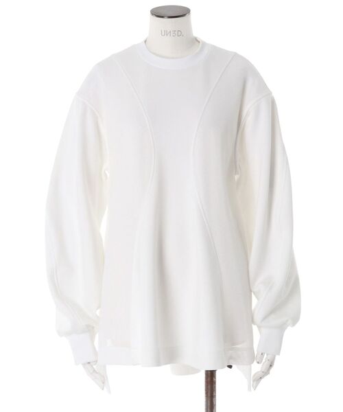 UN3D.（アンスリード）の「PANEL DOUBLE FACE MESH TOP / パネルダブルフェイスメッシュトップ（Tシャツ/カットソー・レディース・ホワイト/グレー/ブラック・36/38）」の16枚目の写真