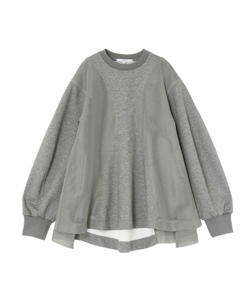 UN3D.（アンスリード）の「PANEL DOUBLE FACE MESH TOP / パネルダブルフェイスメッシュトップ（Tシャツ/カットソー・レディース・ホワイト/グレー/ブラック・36/38）」の4枚目の写真