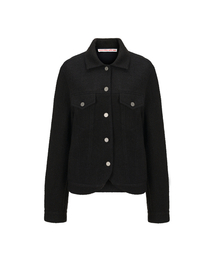 LOVECRAZYWILDMAN（ラブクレイジーワイルドマン）の「ROUNDED TRUCKER JACKET Black（デニムジャケット）」