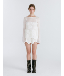PAISLEY SEE-THROUGH SHORTS / IVORY