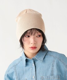 シンプル リブ ビーニー