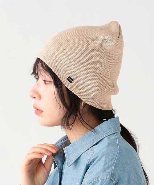 BEAMS HEART（ビームスハート）の「シンプル リブ ビーニー（ニットキャップ/ビーニー・レディース・ブラック/グレー/ピンク/ベージュ/レッド/ホワイト・ONE SIZE）」の14枚目の写真