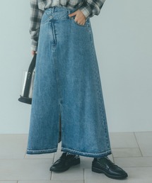 studio CLIP | リメイク風甘織りデニムスカート[プチ・プラスサイズあり]《CLIP denim》(デニムスカート)