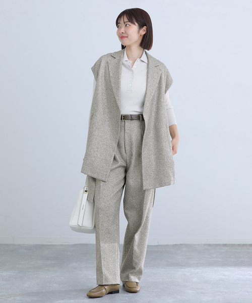 IENA（イエナ）の「&NAVY ツイーディーパンツ（スラックス・レディース・ネイビー/ベージュ・38/36/40）」の21枚目の写真