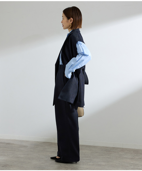 IENA（イエナ）の「&NAVY ツイーディーパンツ（スラックス・レディース・ネイビー/ベージュ・38/36/40）」の5枚目の写真