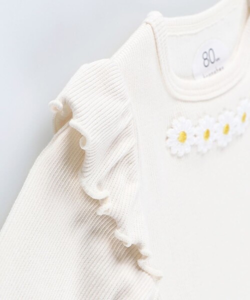 BRANSHES（ブランシェス）の「【お花シリーズ】ボディースーツ（その他ベビー用品・キッズ・アイボリー/ピンク・80）」の9枚目の写真