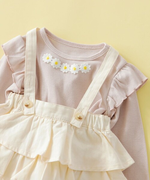 BRANSHES（ブランシェス）の「【お花シリーズ】ボディースーツ（その他ベビー用品・キッズ・アイボリー/ピンク・80）」の5枚目の写真