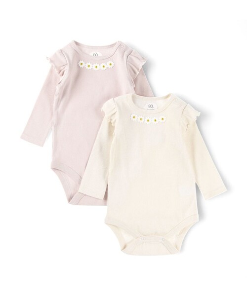 BRANSHES（ブランシェス）の「【お花シリーズ】ボディースーツ（その他ベビー用品・キッズ・アイボリー/ピンク・80）」の7枚目の写真
