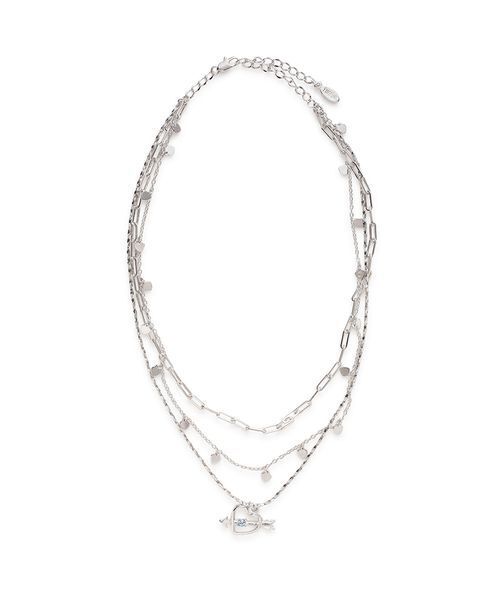 FURFUR(ファーファー)の「ハートモチーフ3連ネックレス(ネックレス・レディース・ゴールド/シルバー・F)」の2枚目の写真