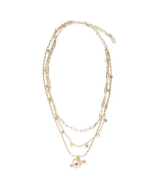 FURFUR(ファーファー)の「ハートモチーフ3連ネックレス(ネックレス・レディース・ゴールド/シルバー・F)」の1枚目の写真