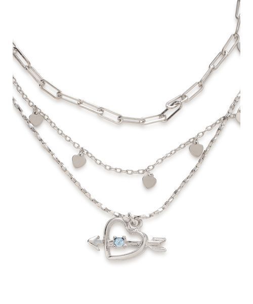 FURFUR(ファーファー)の「ハートモチーフ3連ネックレス(ネックレス・レディース・ゴールド/シルバー・F)」の9枚目の写真