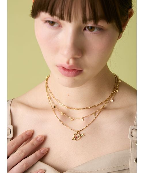 FURFUR(ファーファー)の「ハートモチーフ3連ネックレス(ネックレス・レディース・ゴールド/シルバー・F)」の12枚目の写真