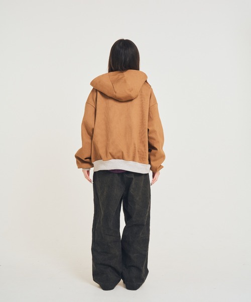 EFFECTEN(エフェクテン)の「【EFFECTEN】Duck hoodie(パーカー・メンズ・キャメル/スミクロ・FREE)」の5枚目の写真