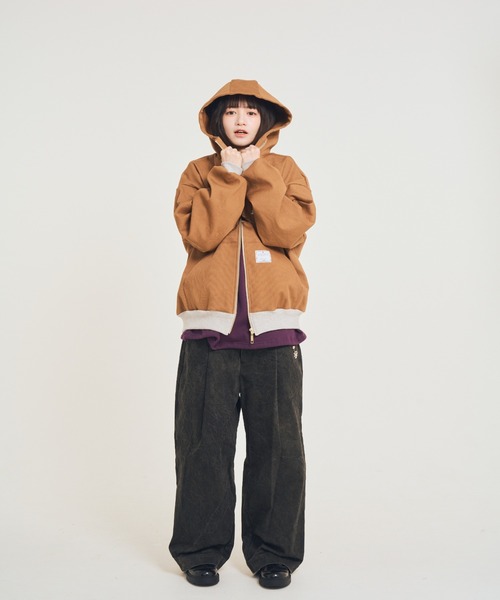 EFFECTEN(エフェクテン)の「【EFFECTEN】Duck hoodie(パーカー・メンズ・キャメル/スミクロ・FREE)」の12枚目の写真