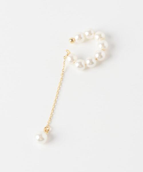 SMELLY（スメリー）の「パールチェーンイヤカフ（イヤーカフ・レディース・ホワイト系その他・-）」の2枚目の写真