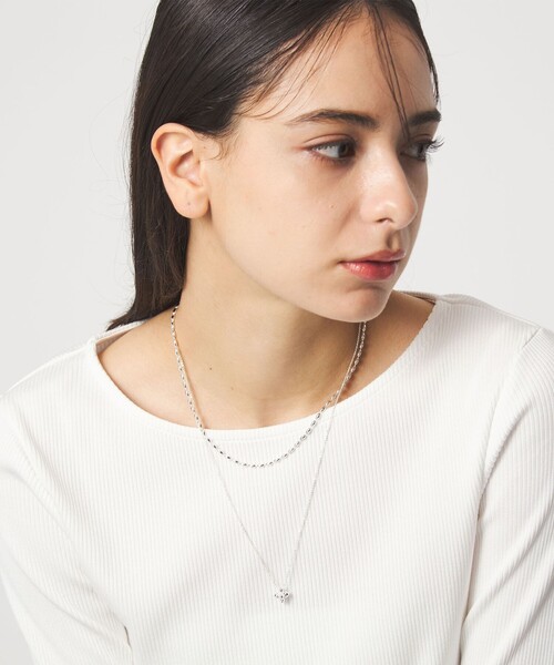 green label relaxing（グリーンレーベルリラクシング）の「2連チェーン ポコポコチャーム ネックレス（ネックレス・レディース・シルバー/ゴールド・FREE）」の4枚目の写真