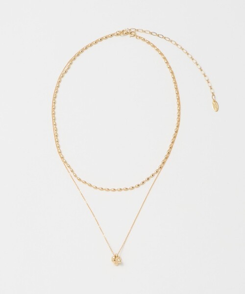 green label relaxing（グリーンレーベルリラクシング）の「2連チェーン ポコポコチャーム ネックレス（ネックレス・レディース・シルバー/ゴールド・FREE）」の9枚目の写真