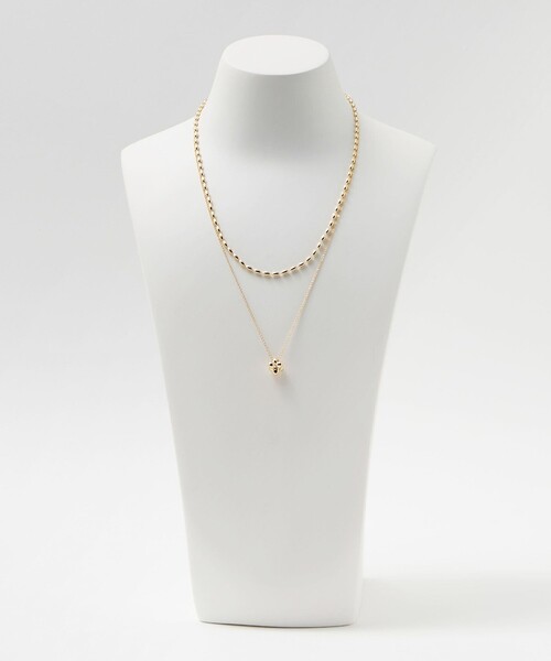 green label relaxing（グリーンレーベルリラクシング）の「2連チェーン ポコポコチャーム ネックレス（ネックレス・レディース・シルバー/ゴールド・FREE）」の15枚目の写真