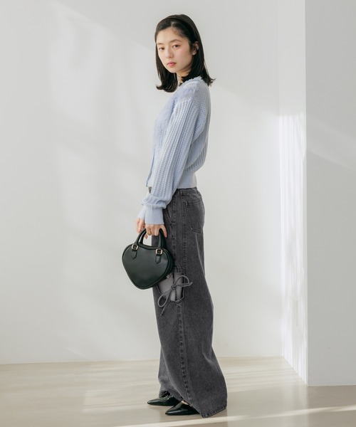 Heather(ヘザー)の「【ウエストサイドボタンで自由にフィット】2WAYスリットデニムパンツ 654131(デニムパンツ・レディース・ブルー/ブルー系その他/グレー・M/S)」の17枚目の写真