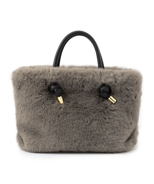 VIOLAd'ORO（ヴィオラドーロ）の「VIOLAd'ORO ELMO 2WAY トートバッグ（ハンドバッグ・レディース・ダークブラウン/グレー・FREE）」の2枚目の写真