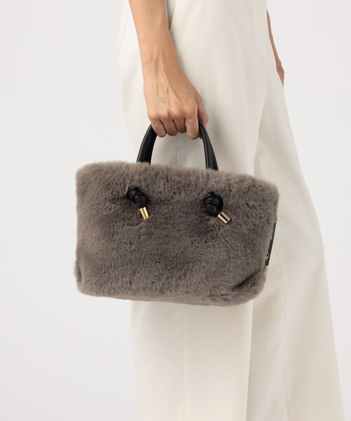 VIOLAd'ORO（ヴィオラドーロ）の「VIOLAd'ORO ELMO 2WAY トートバッグ（ハンドバッグ・レディース・ダークブラウン/グレー・FREE）」の3枚目の写真