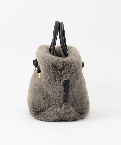 VIOLAd'ORO（ヴィオラドーロ）の「VIOLAd'ORO ELMO 2WAY トートバッグ（ハンドバッグ・レディース・ダークブラウン/グレー・FREE）」の4枚目の写真