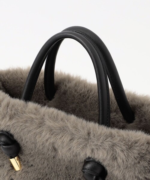 VIOLAd'ORO（ヴィオラドーロ）の「VIOLAd'ORO ELMO 2WAY トートバッグ（ハンドバッグ・レディース・ダークブラウン/グレー・FREE）」の7枚目の写真